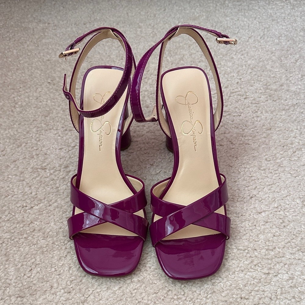 Jessica Simpson Women's Purple Strappy Heels